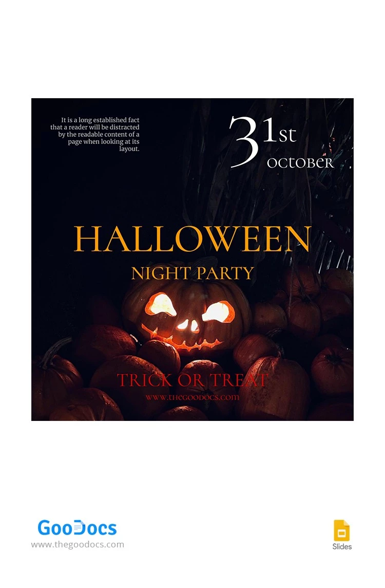 Publication Halloween sur Facebook - free Google Docs Template - 10064497