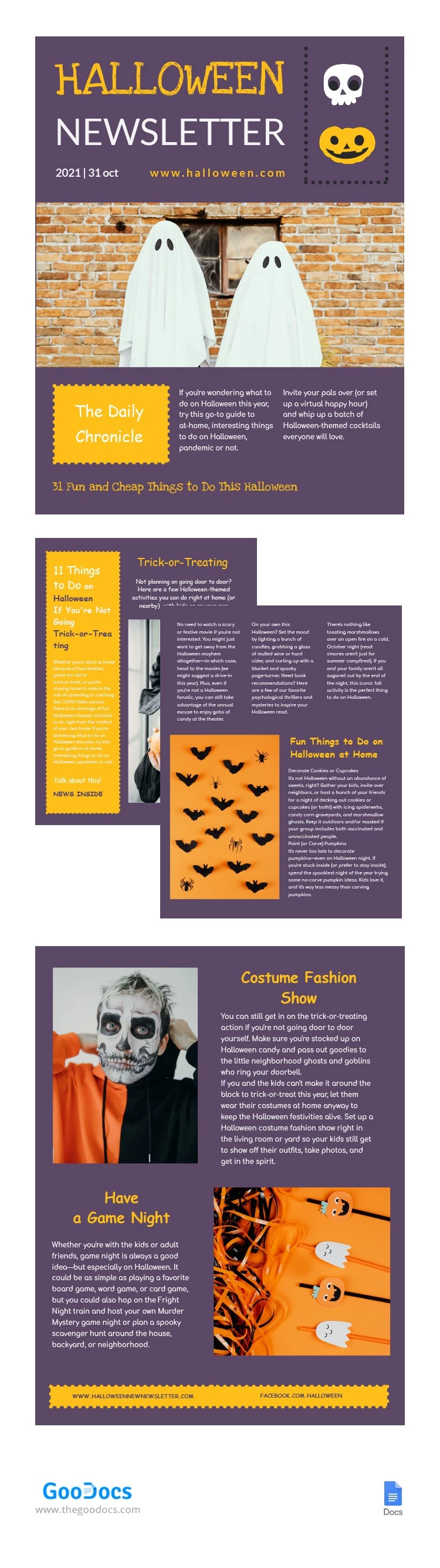 Newsletter di Halloween - free Google Docs Template - 10062215