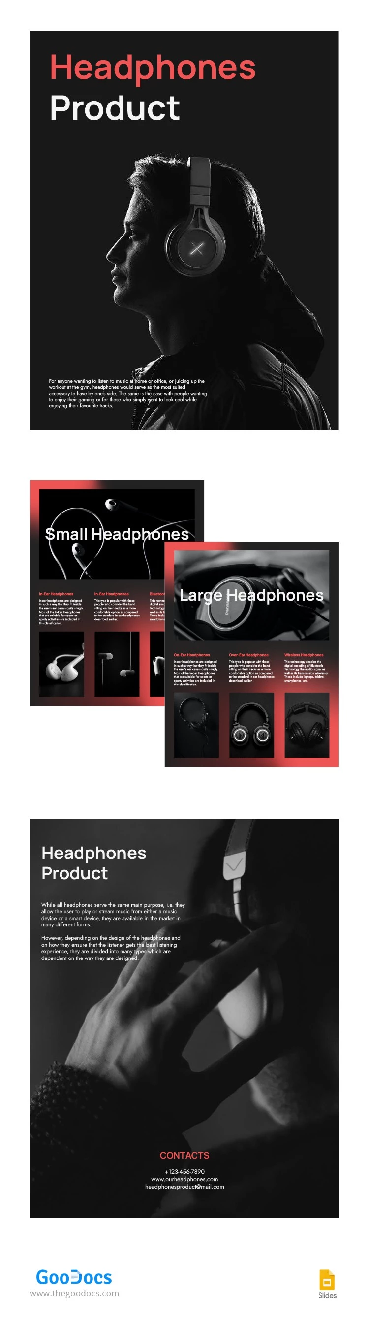 Catálogo de auriculares - free Google Docs Template - 10063016