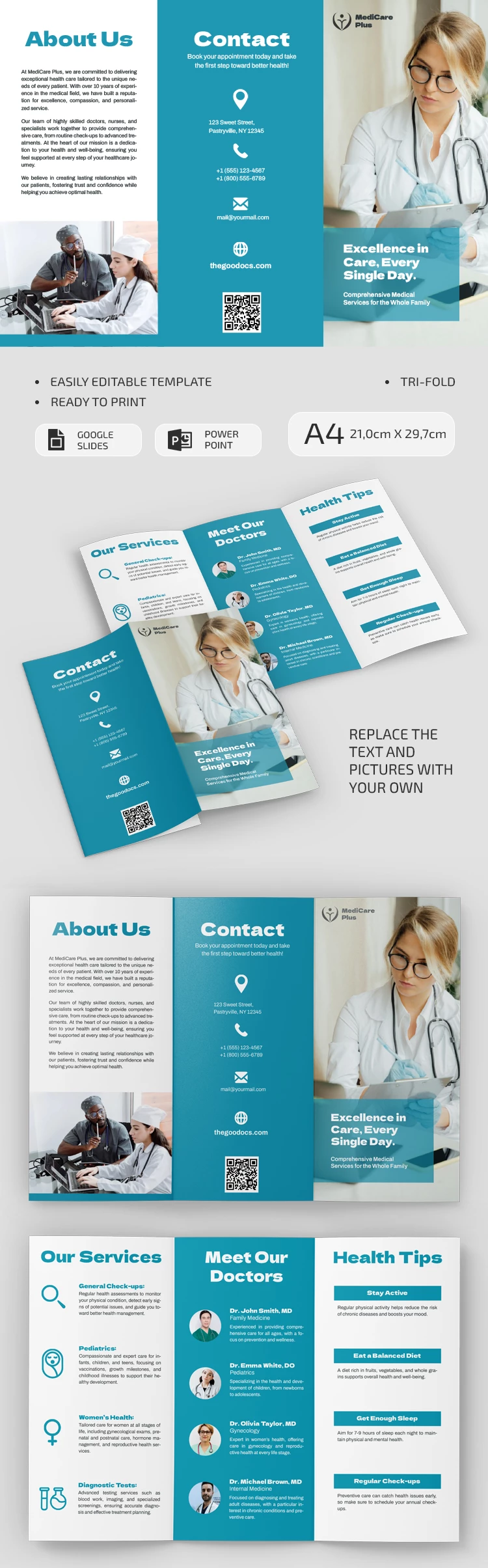 Health Care Services Brochure - free Google Docs Template - 10069661