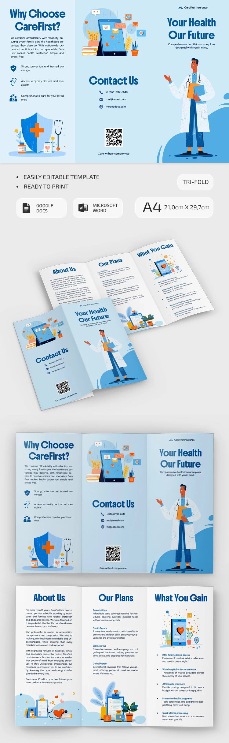 Health Insurance Brochure Example - free Google Docs Template - 10071693