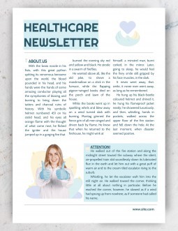 Free Healthcare Newsletter Template | thegoodocs.com
