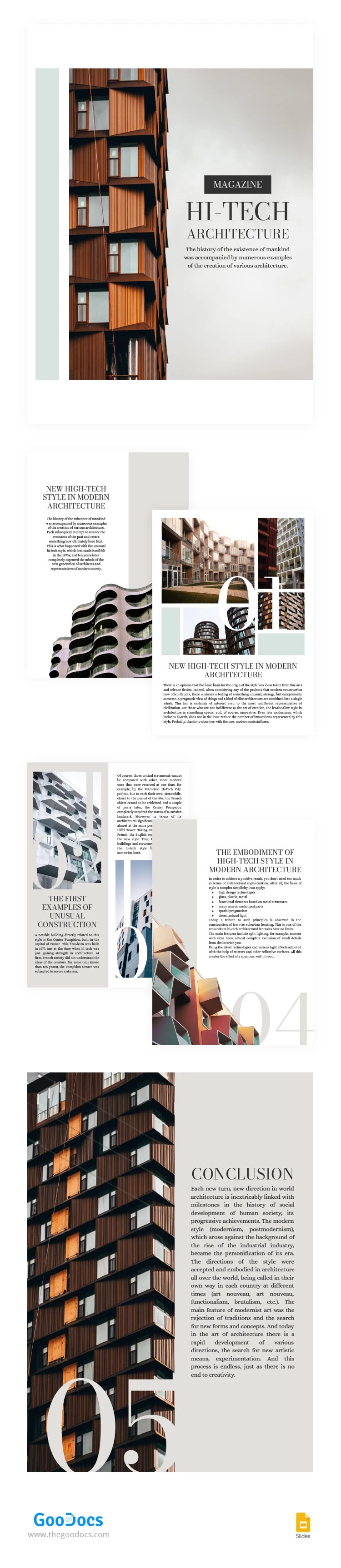 Hi-Tech Architektur Magazin - free Google Docs Template - 10064618