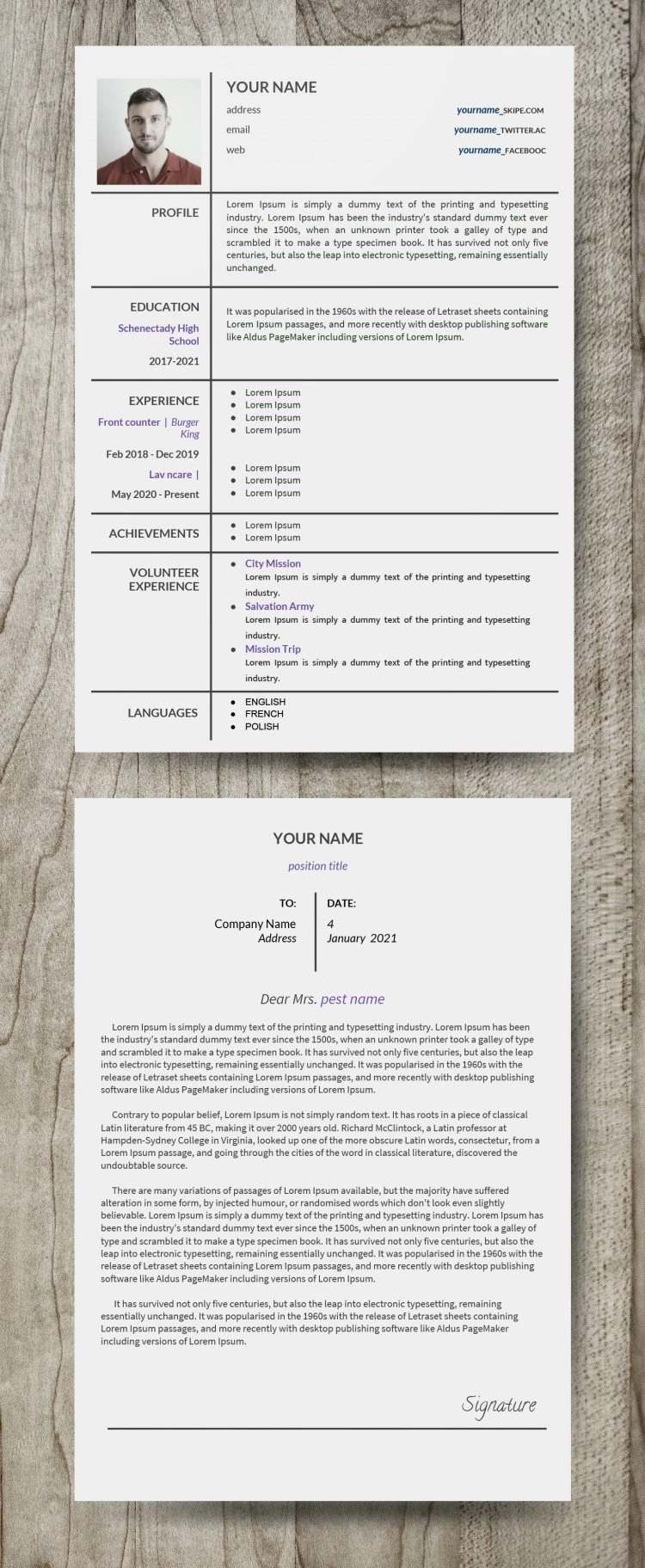 Currículum de la Escuela Secundaria - free Google Docs Template - 10061619