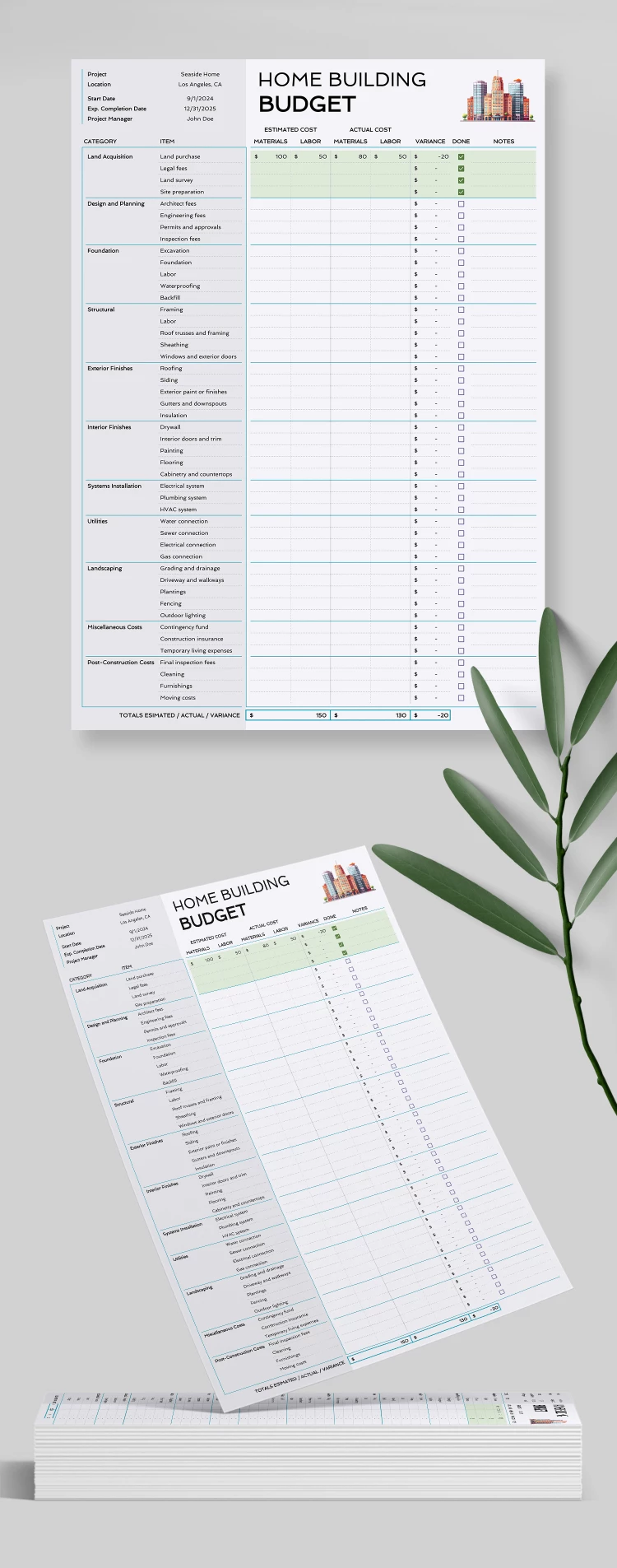 Budget de construction de maison - free Google Docs Template - 10069052