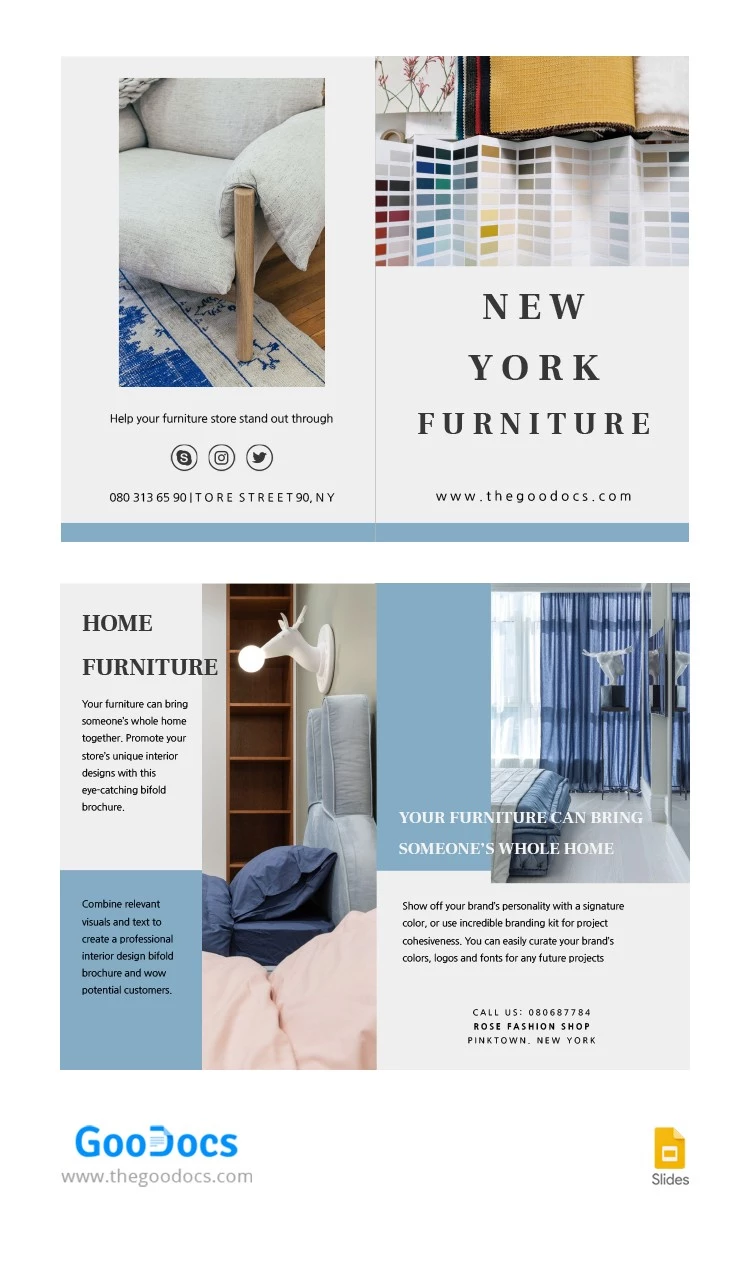 Folleto de muebles para el hogar - free Google Docs Template - 10062794