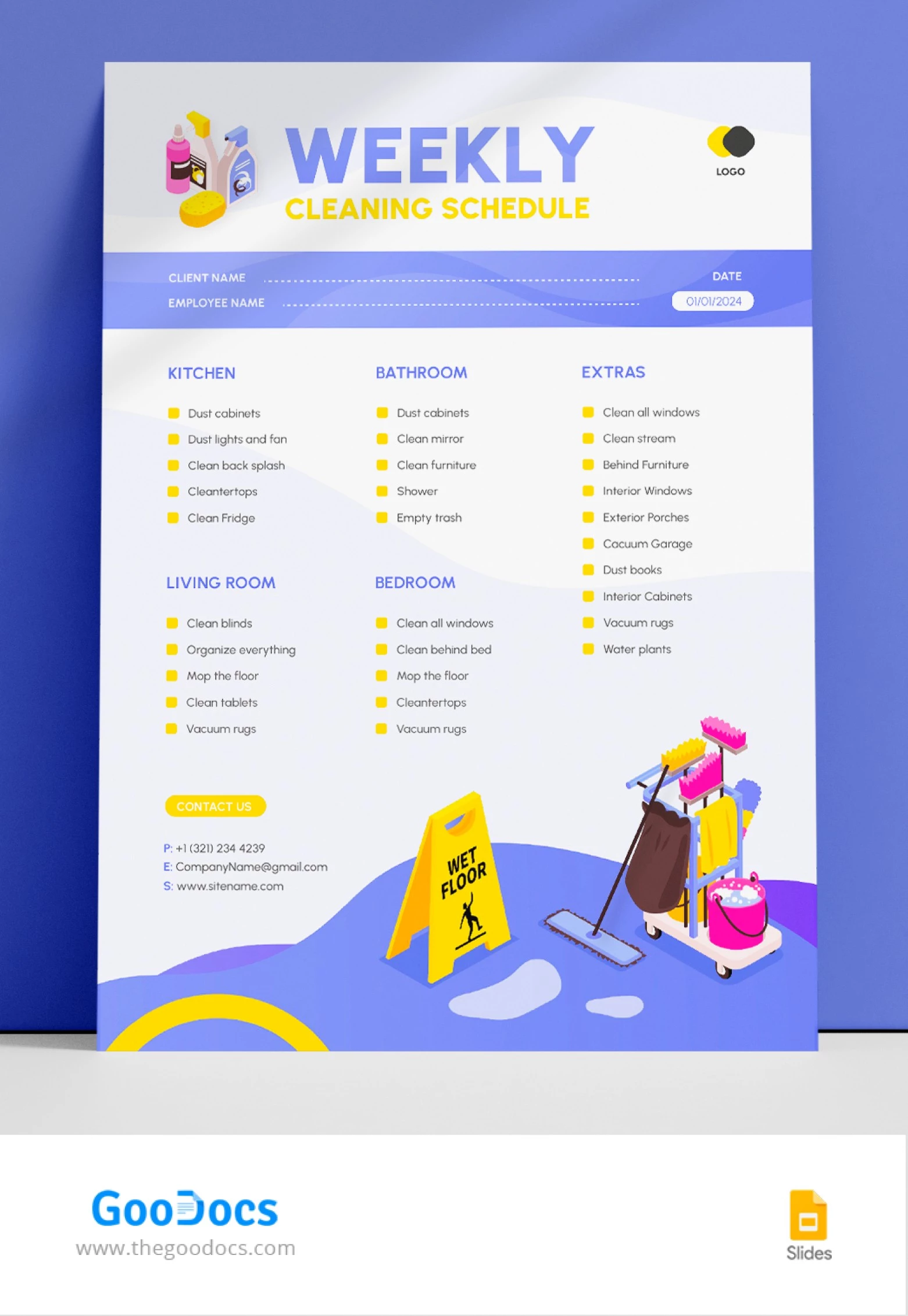 House Cleaning Schedule - free Google Docs Template - 10068330
