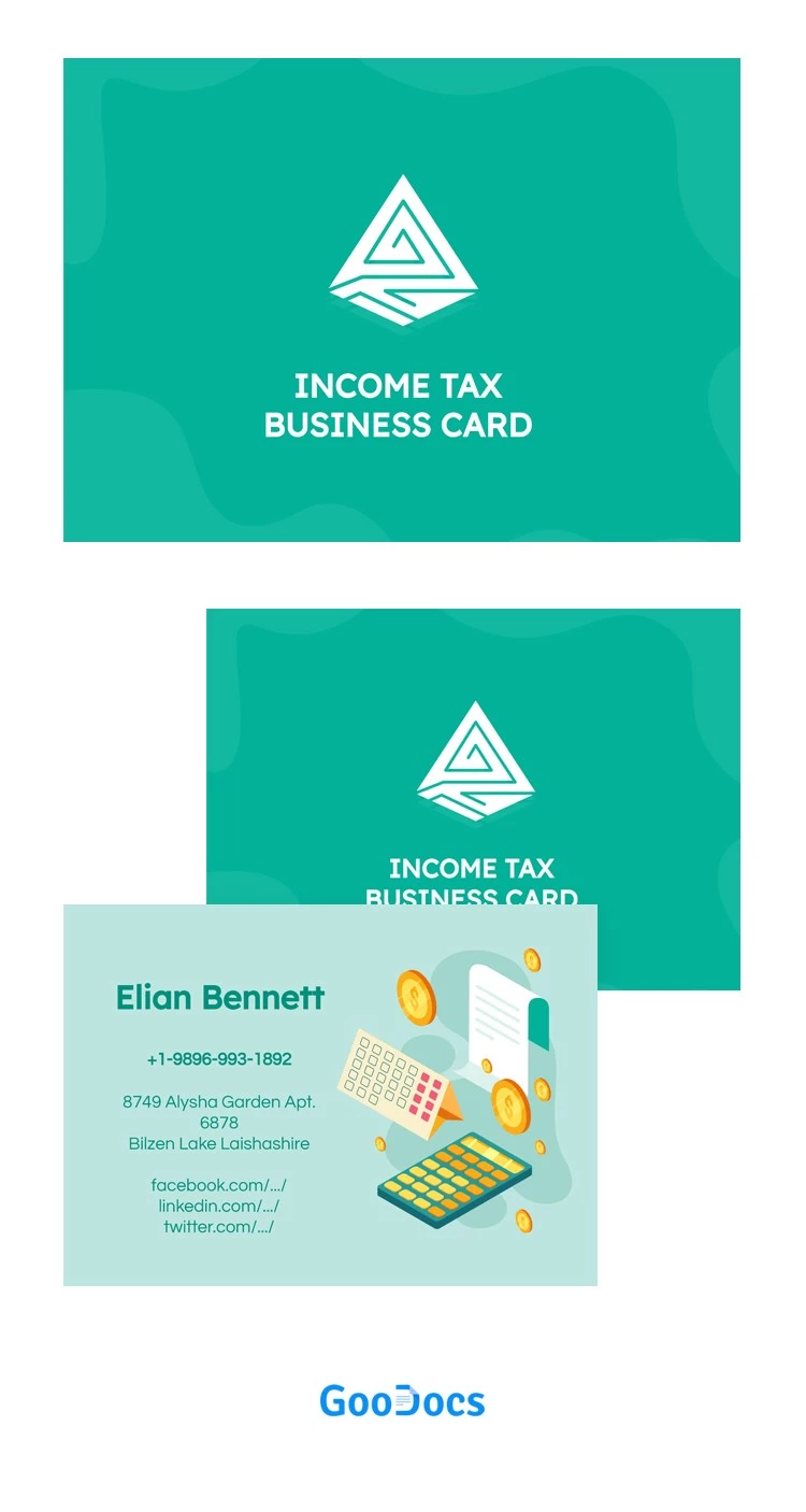 Income Tax Business Card Letter - free Google Docs Template - 10061953