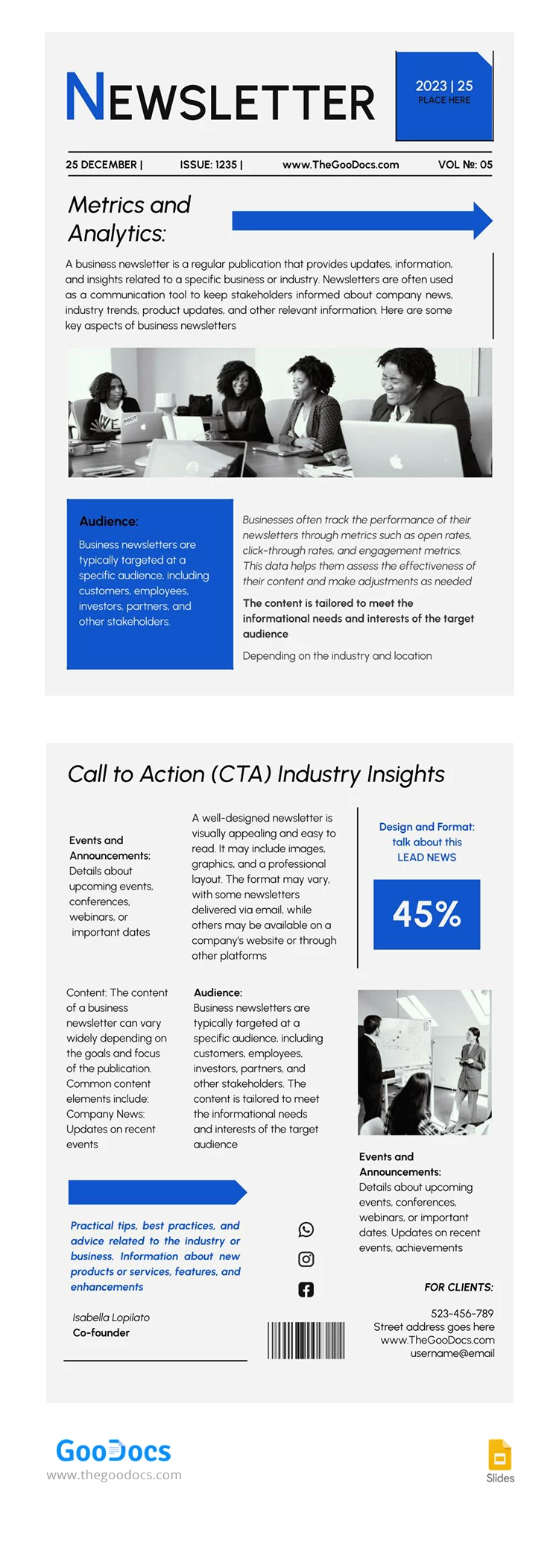 Industry Company Newsletter - free Google Docs Template - 10067771