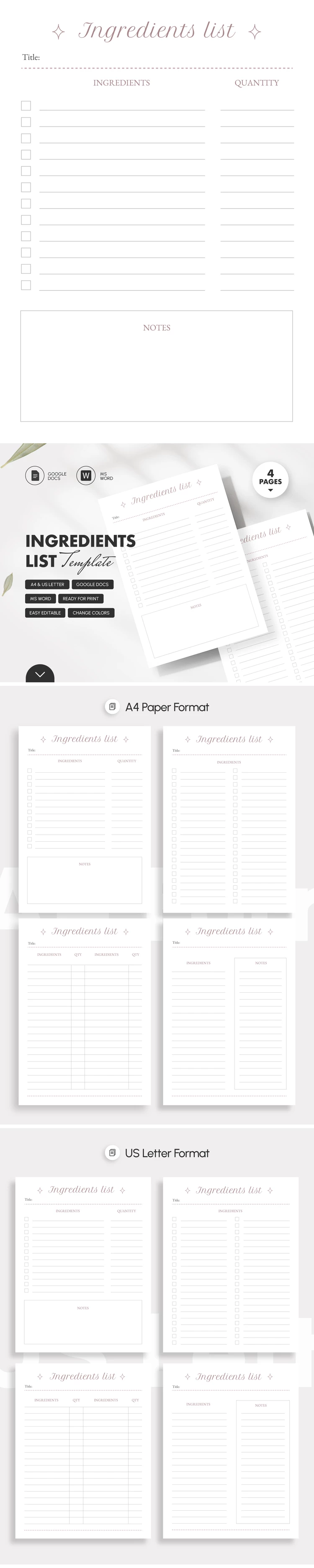 Ingredients List Template Printable - free Google Docs Template - 10071414 Ingredients List Template Printable - free Google Docs Template - 10071414