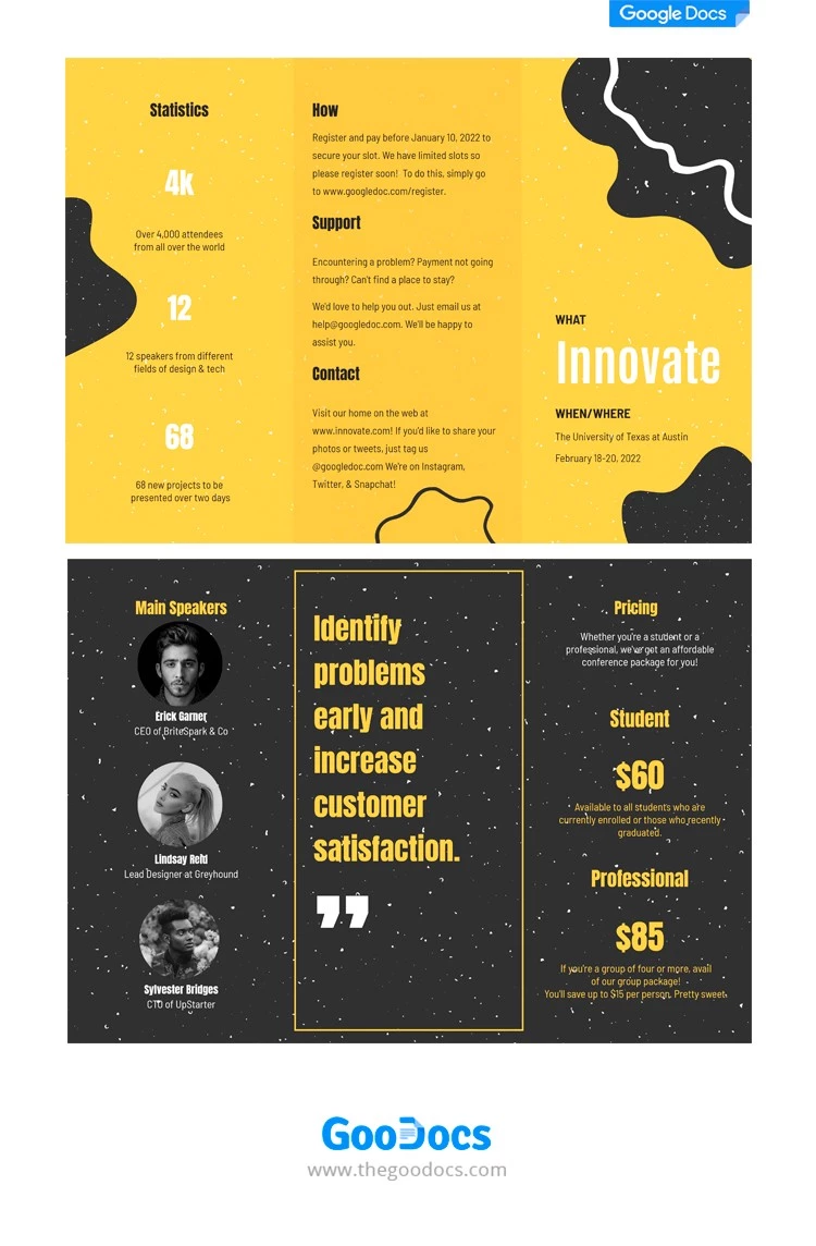 Brochure d'innovation - free Google Docs Template - 10062068