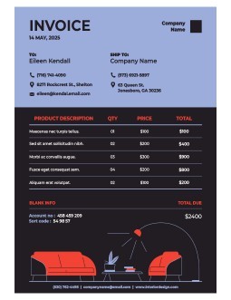 Free Interior Design Invoice Template | thegoodocs.com