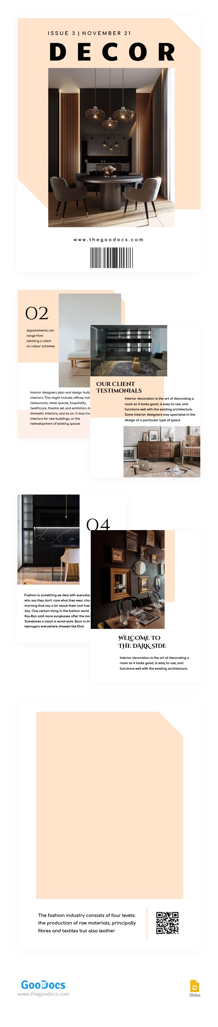 Revista de diseño de interiores - free Google Docs Template - 10062592