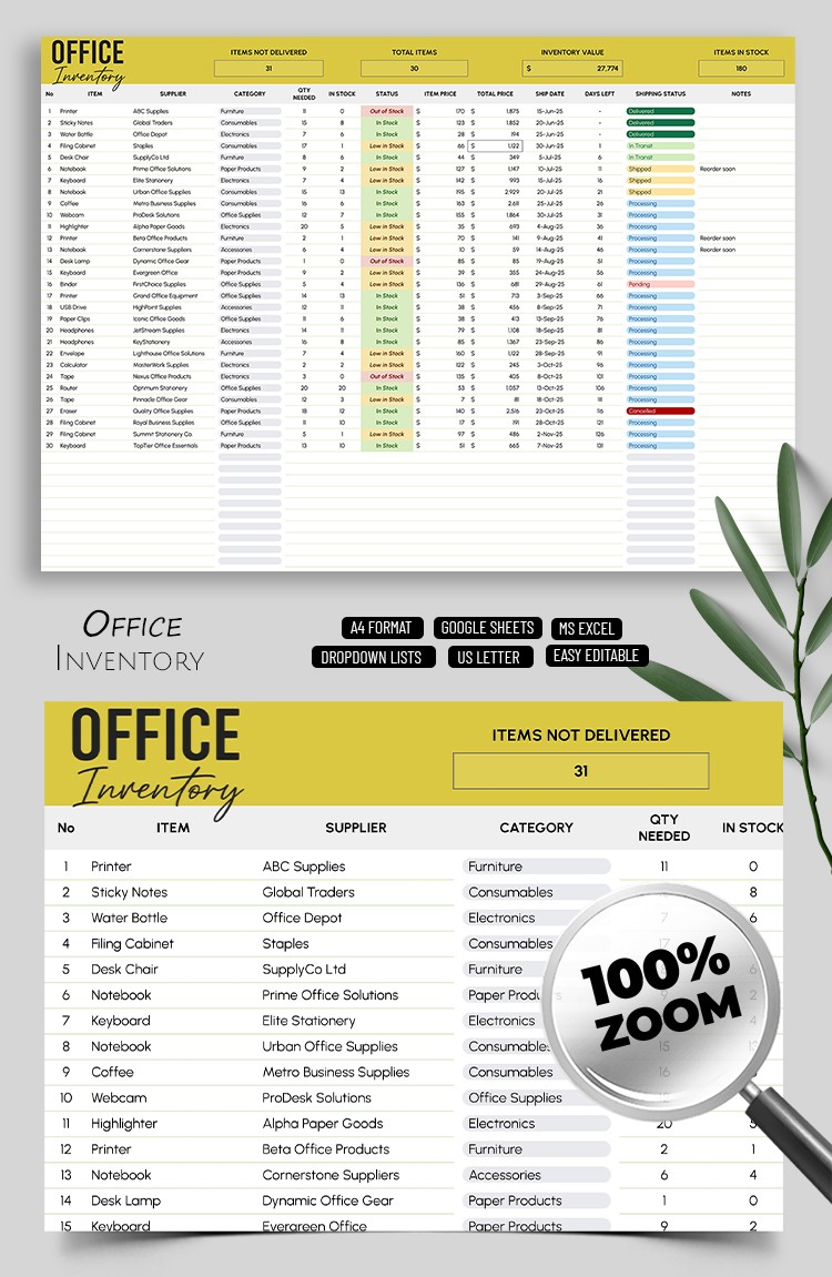 business inventory template - free printable templates... Free Inventory Template for Small Business In Google Sheets