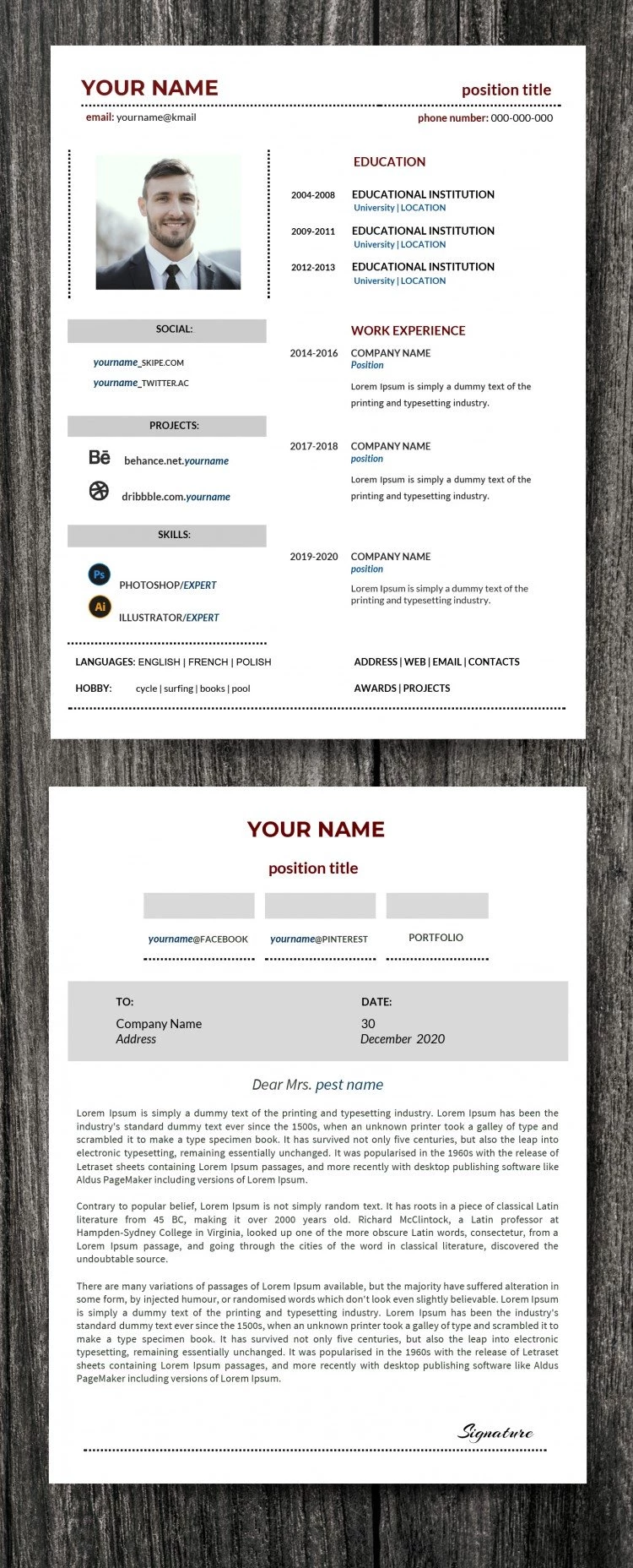 Job Resume - free Google Docs Template - 10061607