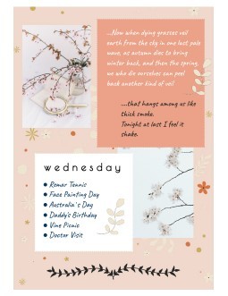 Flower and Vine Bullet Journaling Stencil Creates a Variety of