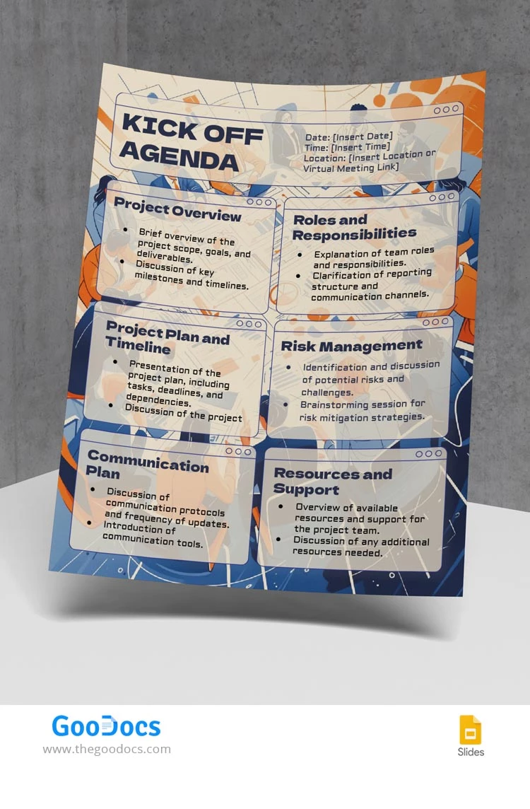 Agenda della riunione di avvio - free Google Docs Template - 10068317