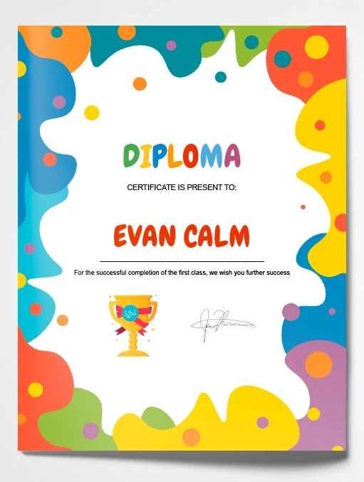 Certificado de Prêmio Fantástico para Crianças - free Google Docs Template - 10061835