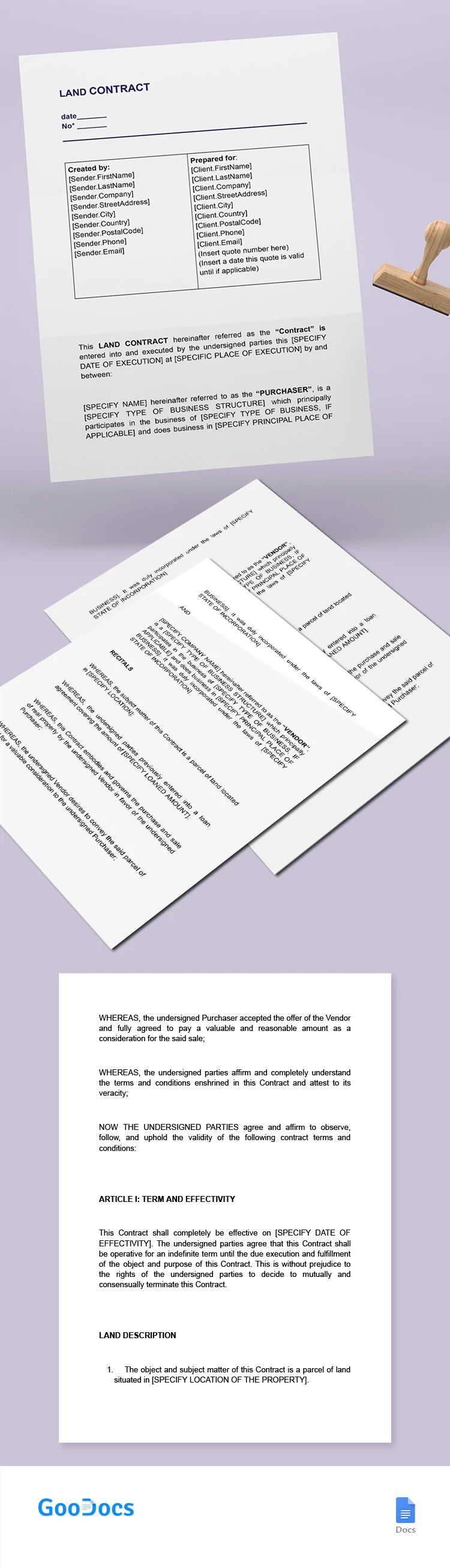 Contratto di acquisto di terreno - free Google Docs Template - 10065544