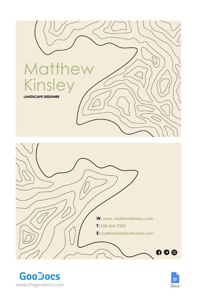 Landscaping Business Card - free Google Docs Template - 10064294