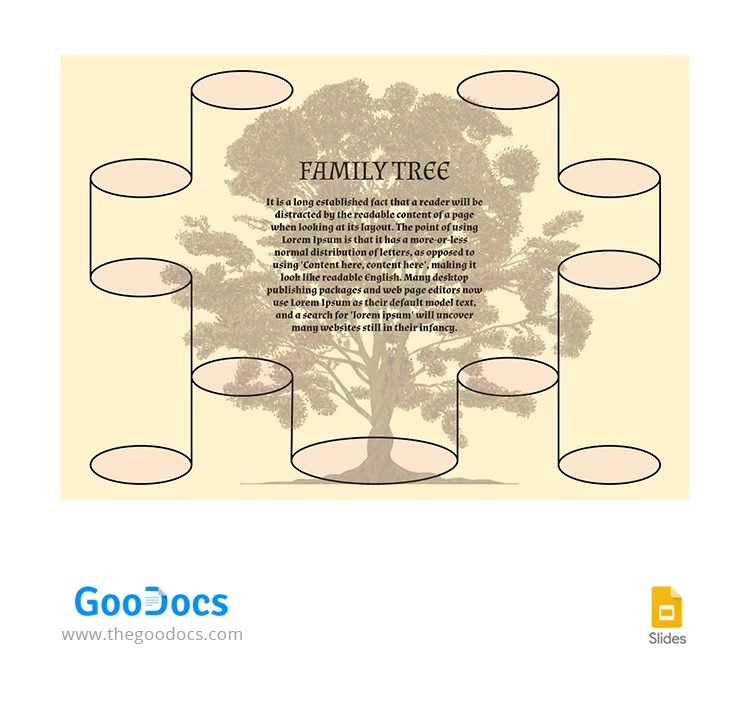 Árvore genealógica clássica - free Google Docs Template - 10063595