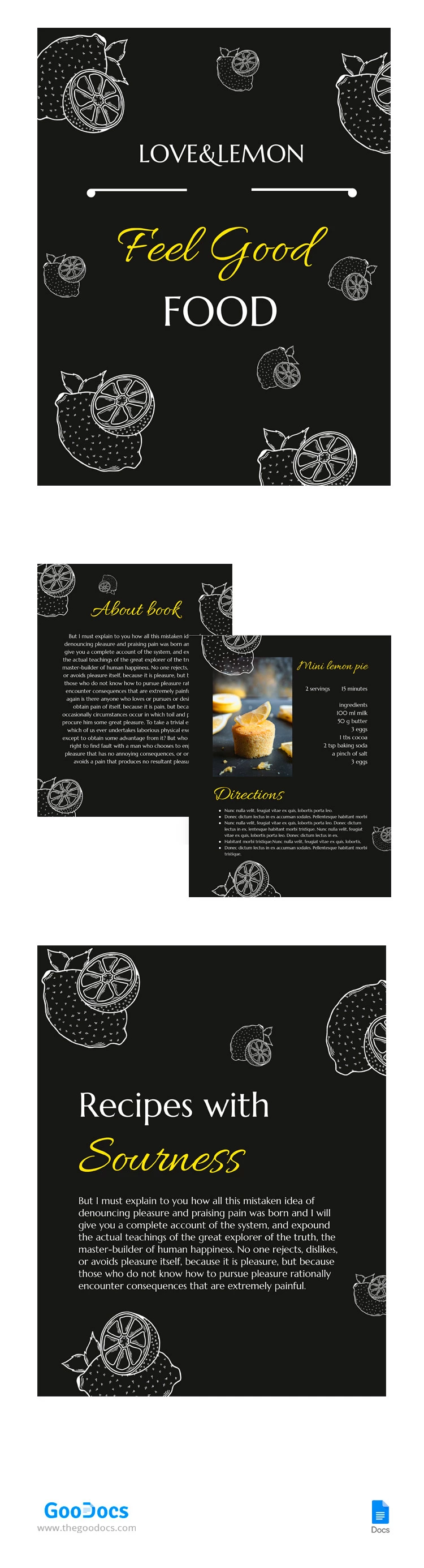 Libro di Ricette al Limone - free Google Docs Template - 10065675