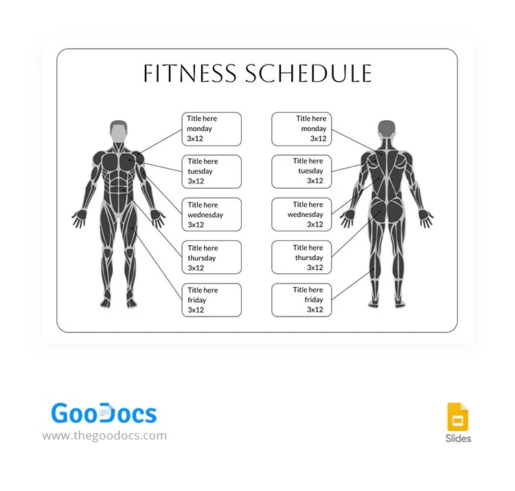 Light Fitness Schedule - free Google Docs Template - 10064976