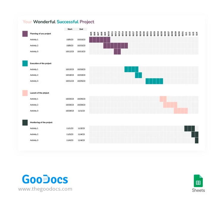 Light Project Management Template - free Google Docs Template - 10064077