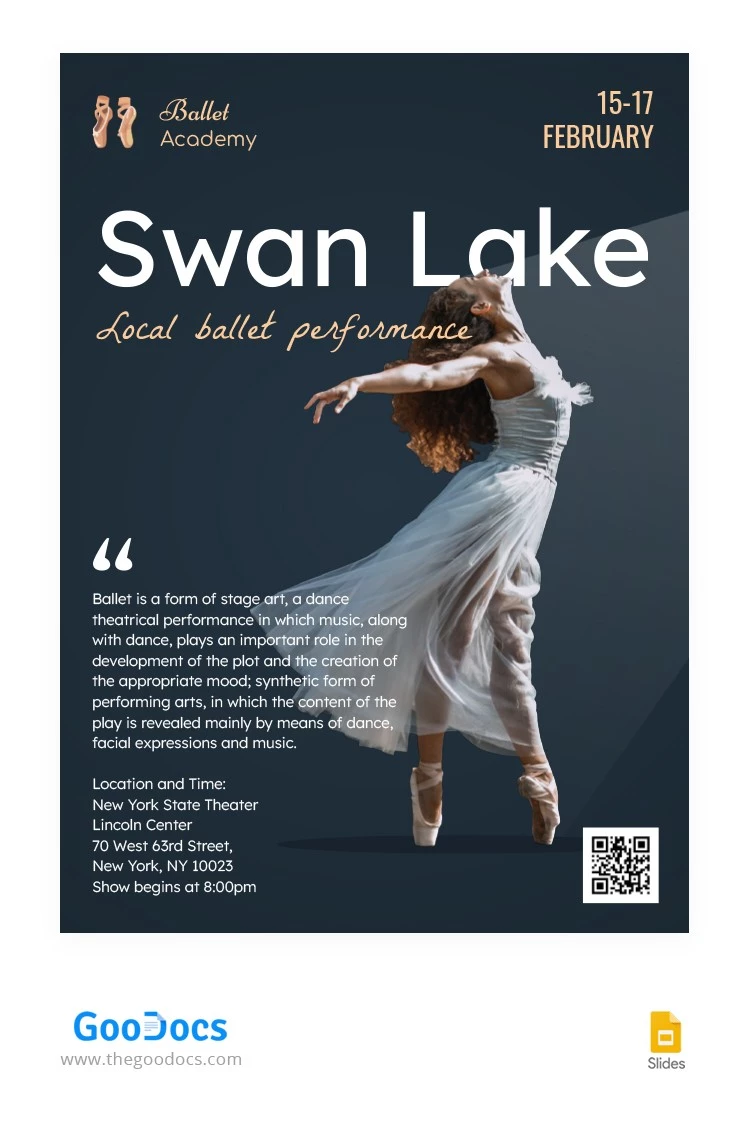 Local Ballet Poster - free Google Docs Template - 10063487