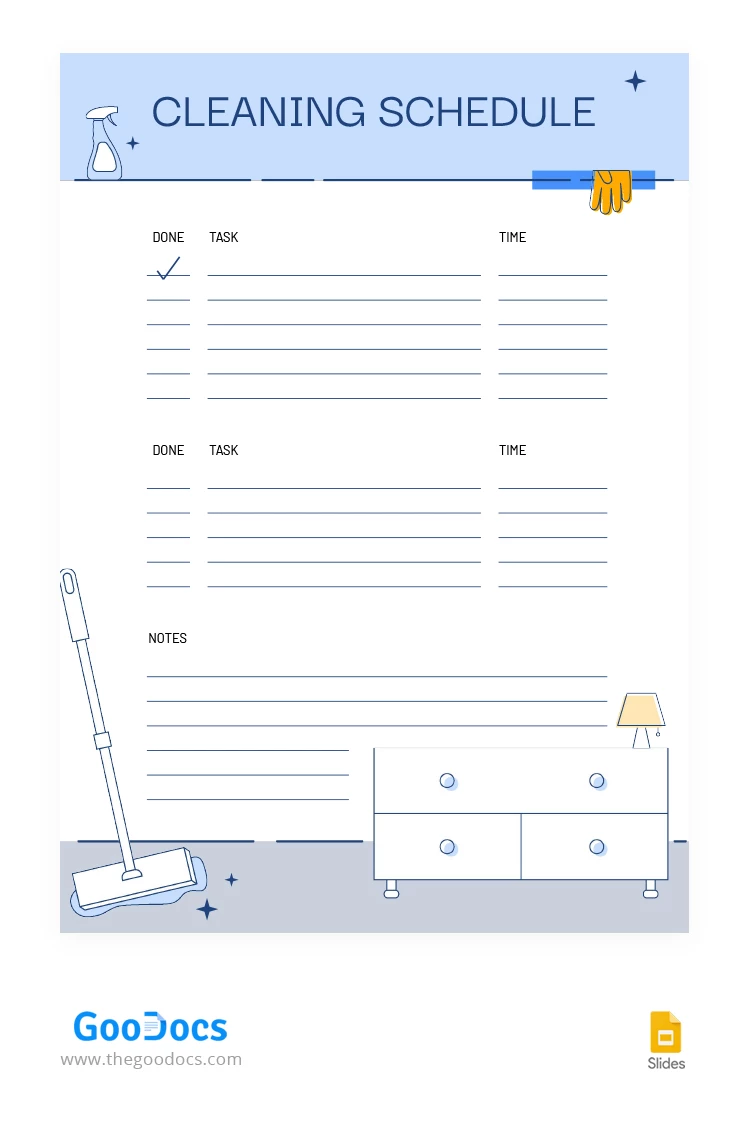 White Apartment Cleaning Schedule - free Google Docs Template - 10068374