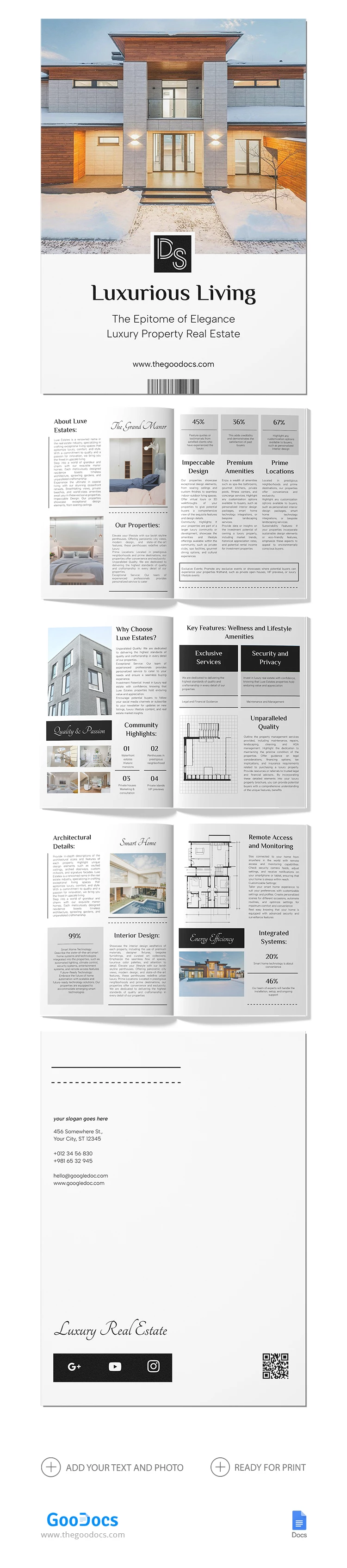 Brochure de l'immobilier de luxe - free Google Docs Template - 10068532