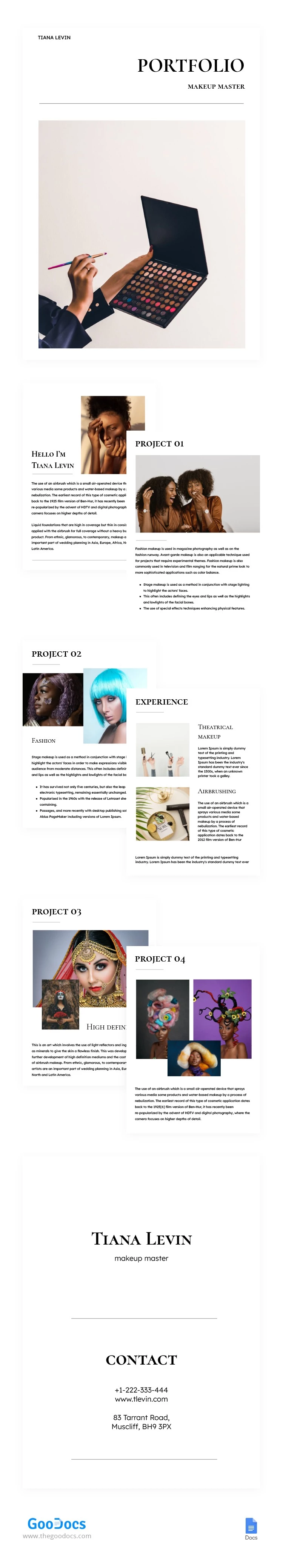 Makeup Master Portfolio - free Google Docs Template - 10063081