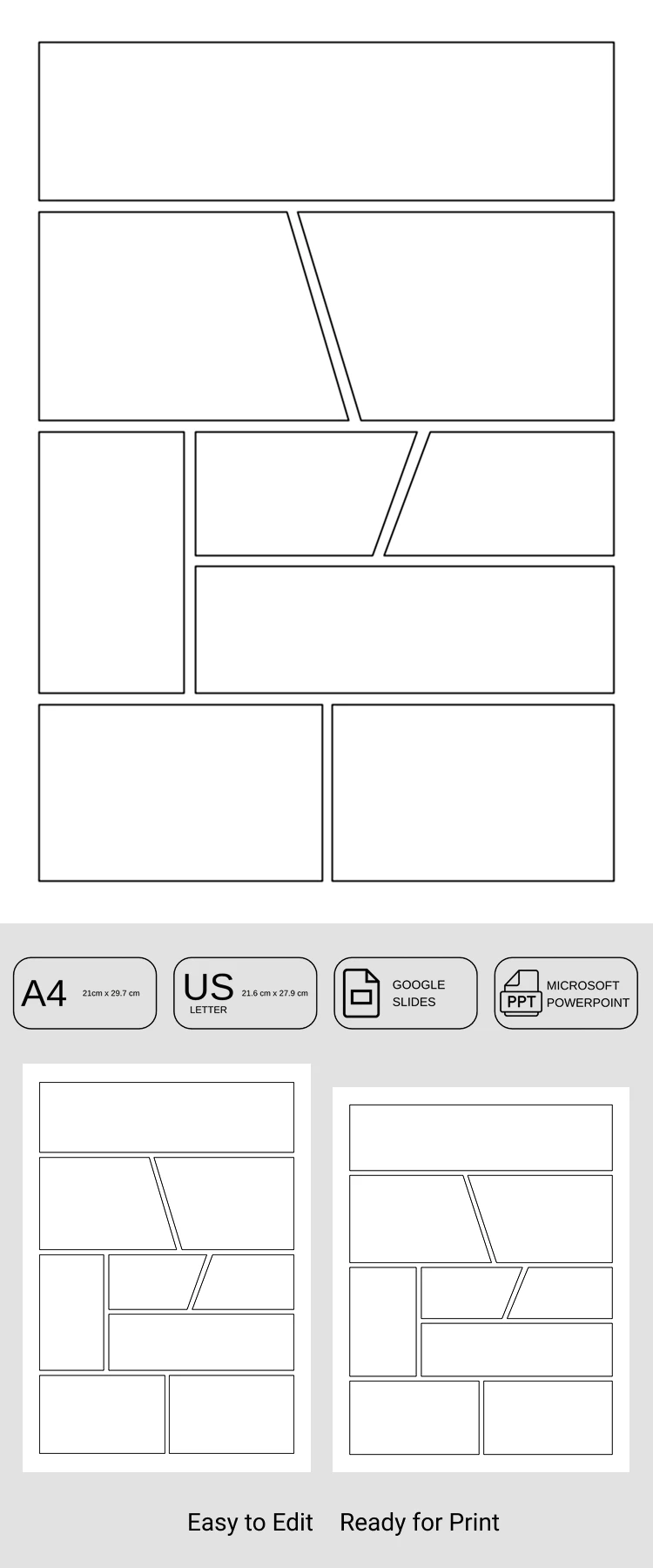 Modèle de Storyboard Manga - free Google Docs Template - 10072488