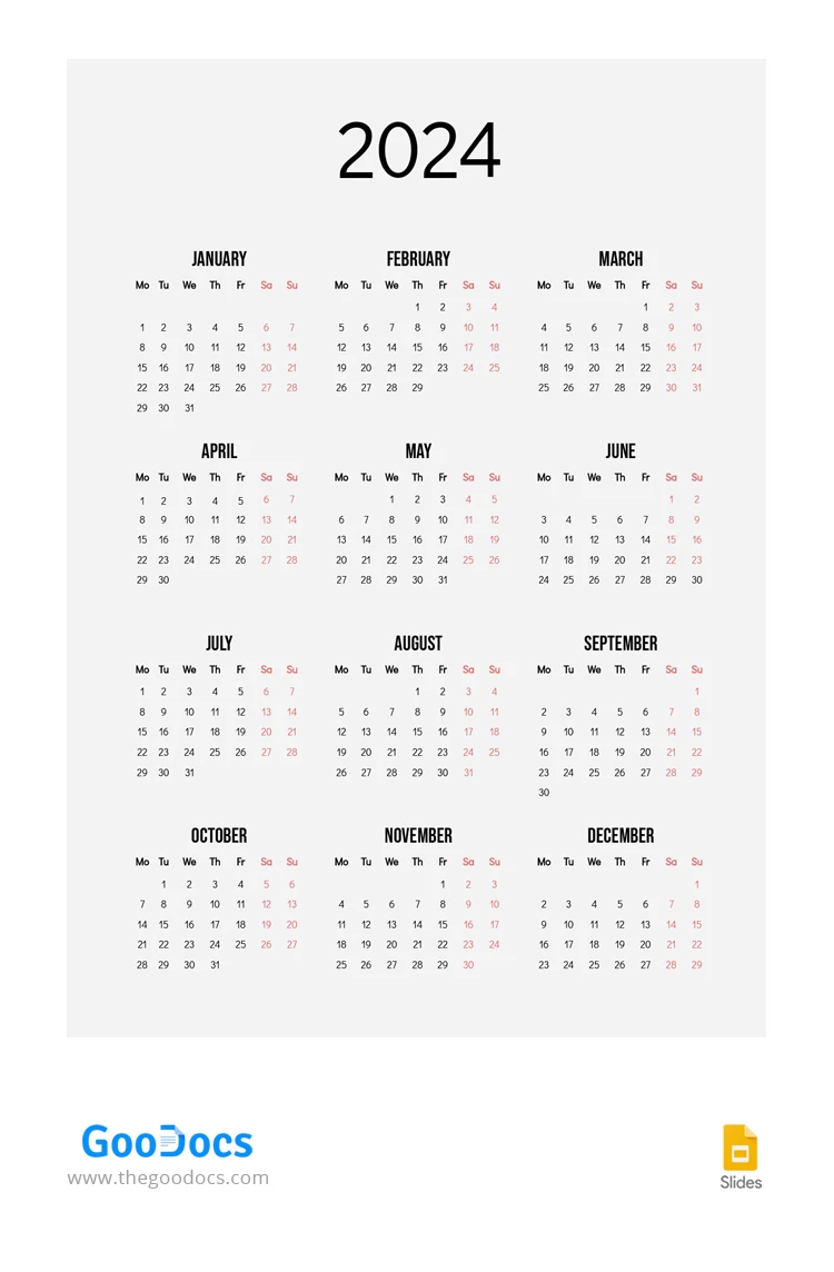 Marketing Calendar 2024 - free Google Docs Template - 10067126