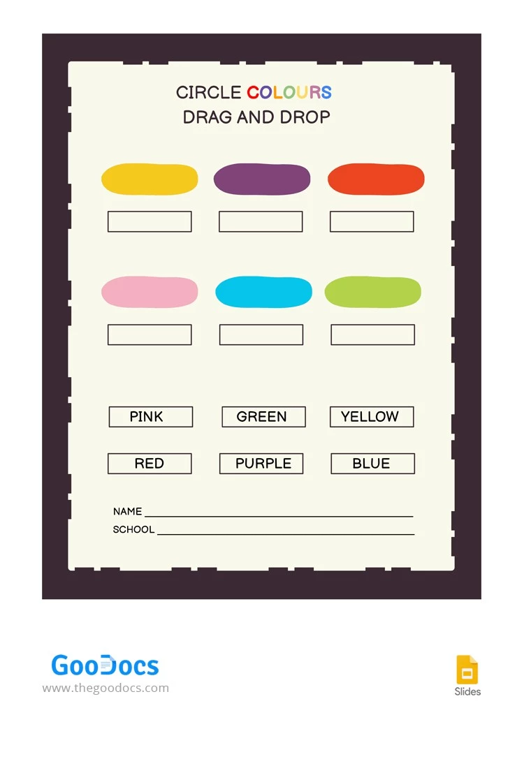 Match the Colors Worksheet - free Google Docs Template - 10062628