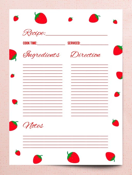 Meal Recipe - free Google Docs Template - 10061709