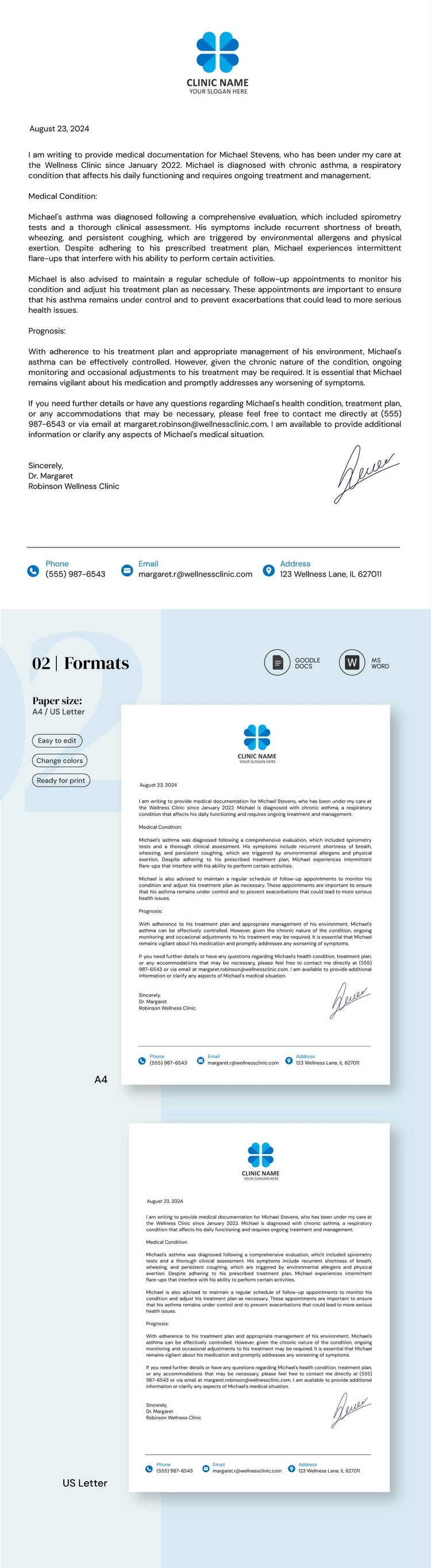 Carta Médica - free Google Docs Template - 10069267