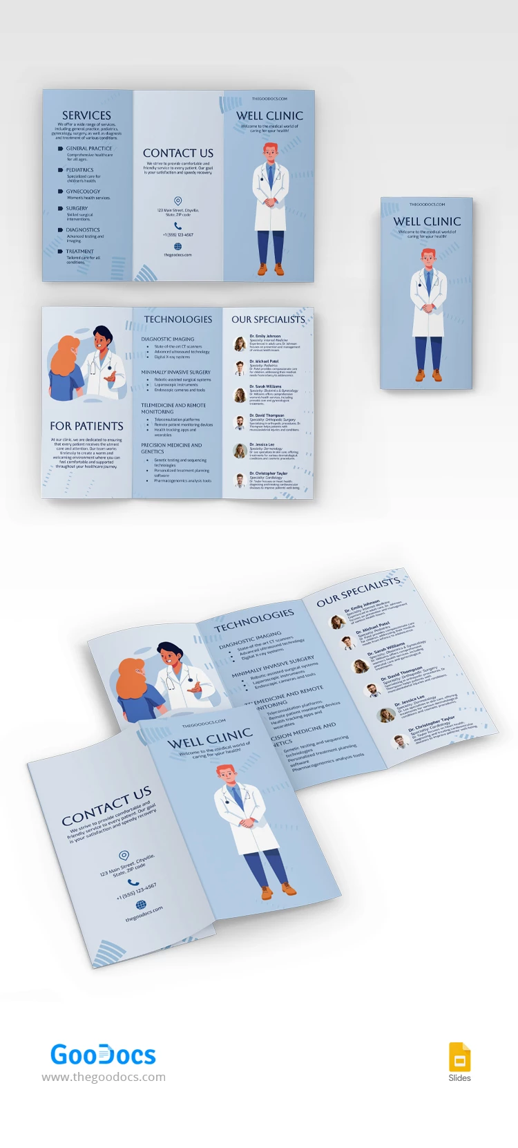 Medizinische Dreifach-Broschüre - free Google Docs Template - 10068331