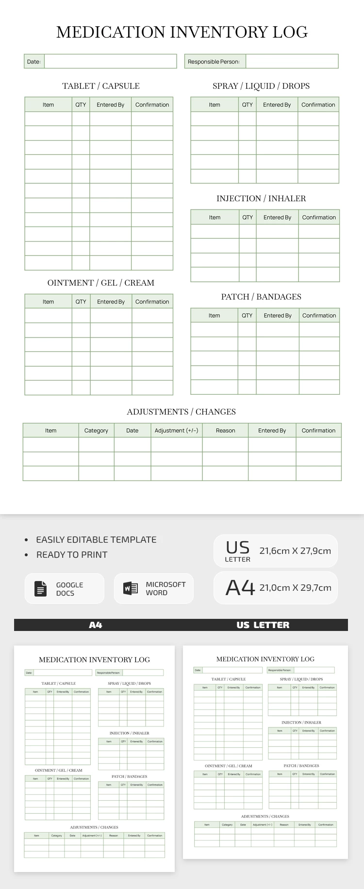 Registro de Inventario de Muestra de Medicamentos - free Google Docs Template - 10072566