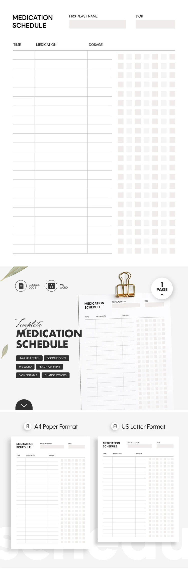 Printable Medication Schedule Template - free Google Docs Template - 10071451 Printable Medication Schedule Template - free Google Docs Template - 10071451