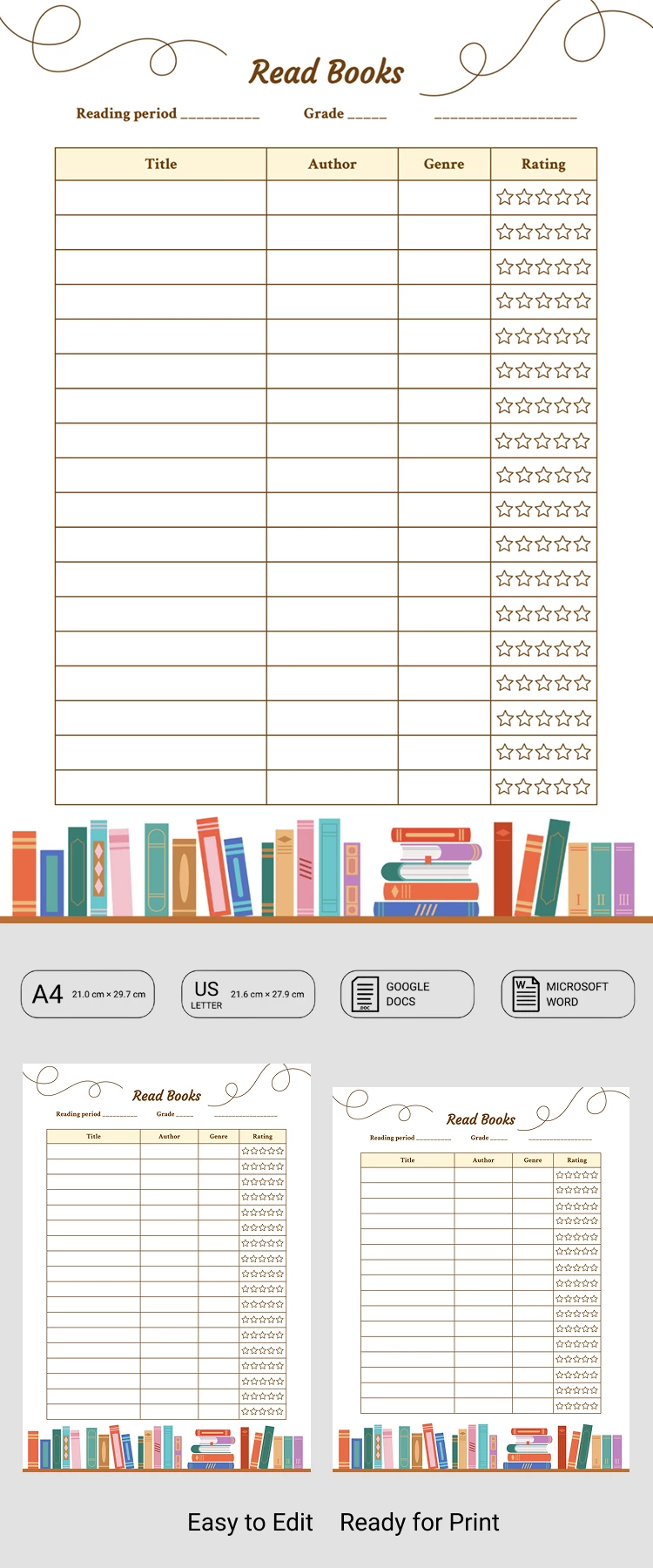 Middle School Book Report Template - free Google Docs Template - 10072067