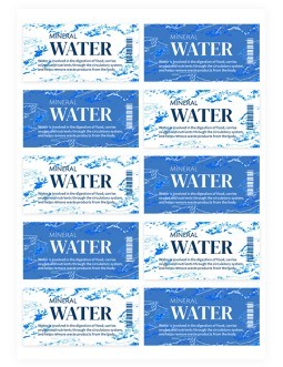 8oz Water Bottle Label Template Wrap Graphic by blacbidigital · Creative  Fabrica