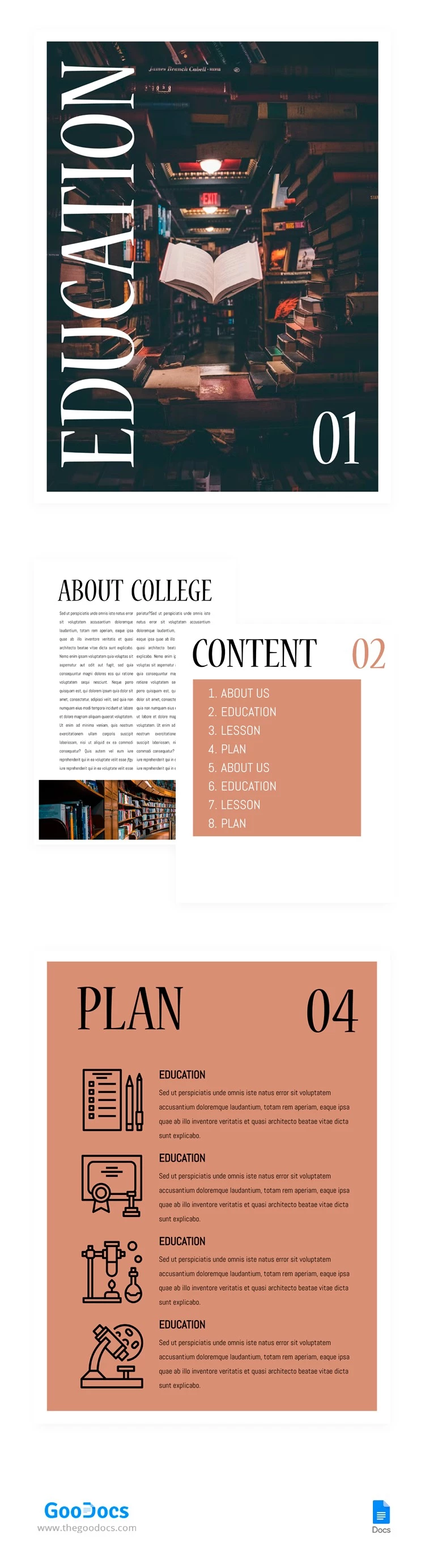 College Brochure - free Google Docs Template - 10065054