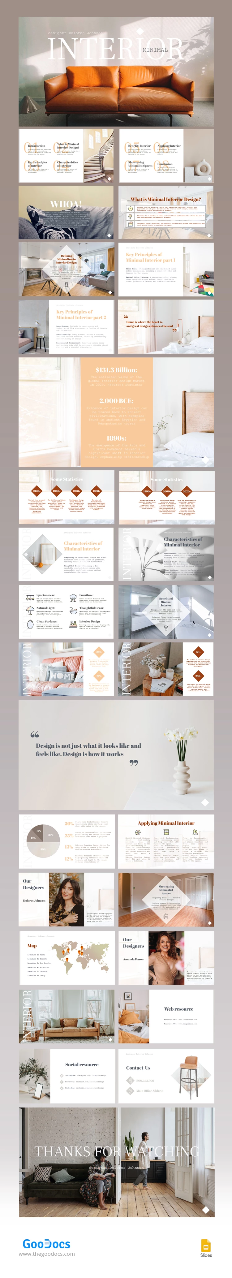 Diseño de interiores minimalista - free Google Docs Template - 10066995
