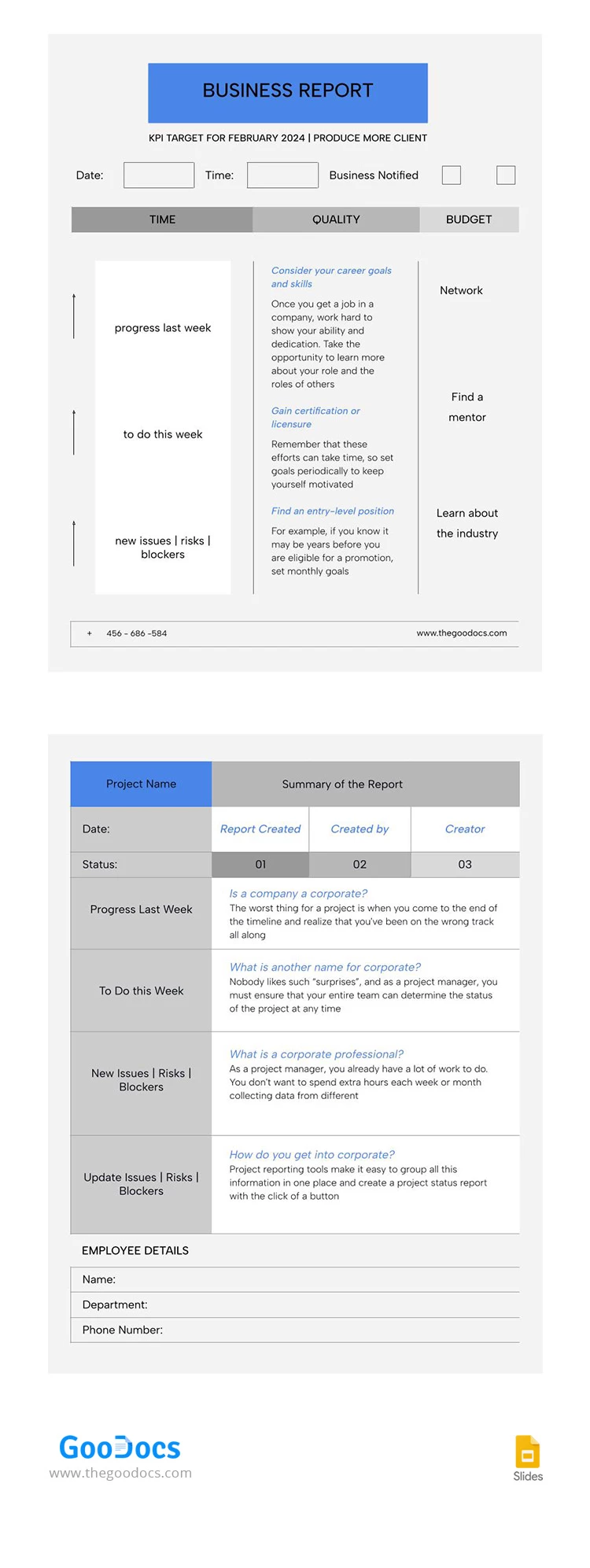 Minimalistischer Geschäftsbericht der Branche - free Google Docs Template - 10067246