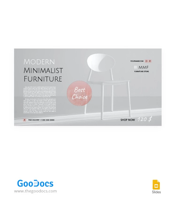 Couverture de l'événement Facebook pour du mobilier minimaliste - free Google Docs Template - 10063511