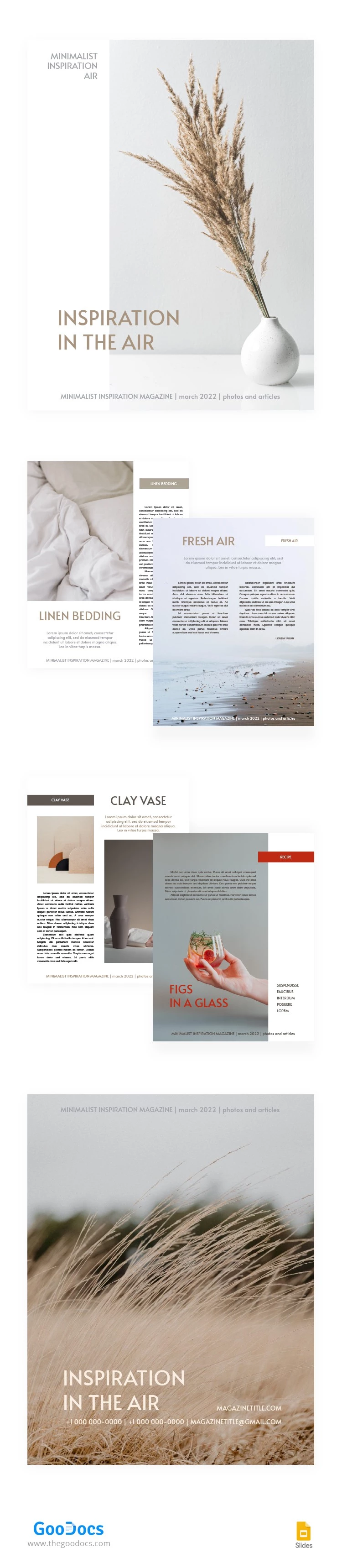 Minimalist Inspiration Magazine - free Google Docs Template - 10062972