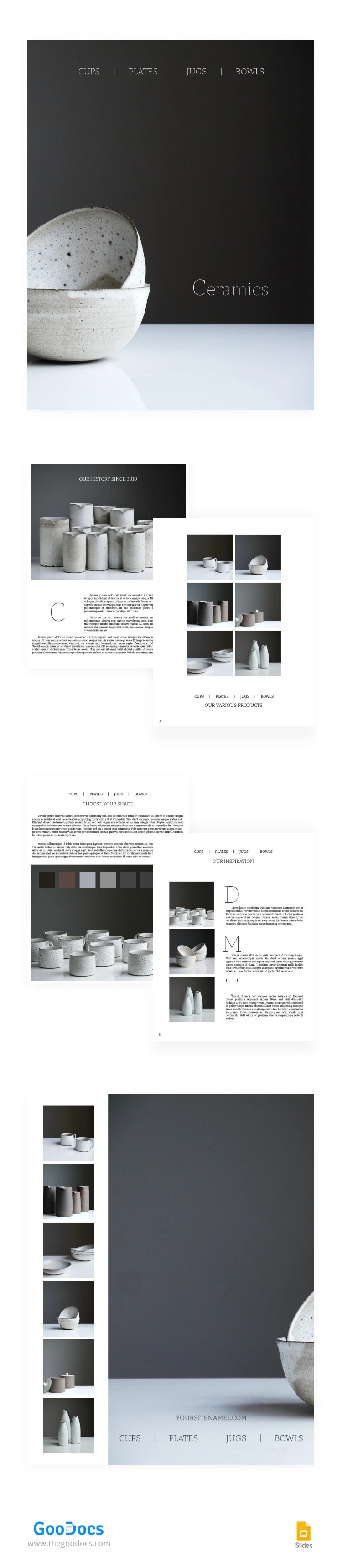 Opuscolo di Ceramiche Minimaliste - free Google Docs Template - 10063089