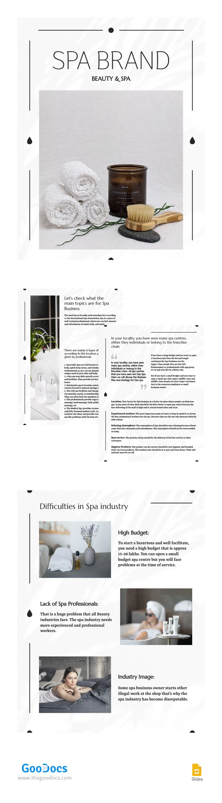Brochure minimalista per centro benessere leggero. - free Google Docs Template - 10064480