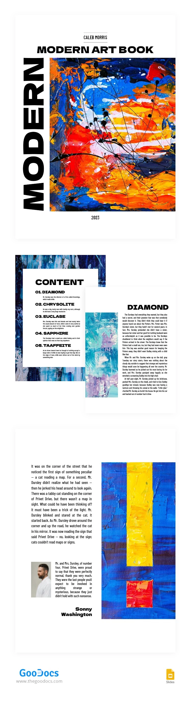 Libro d'arte moderna - free Google Docs Template - 10064887